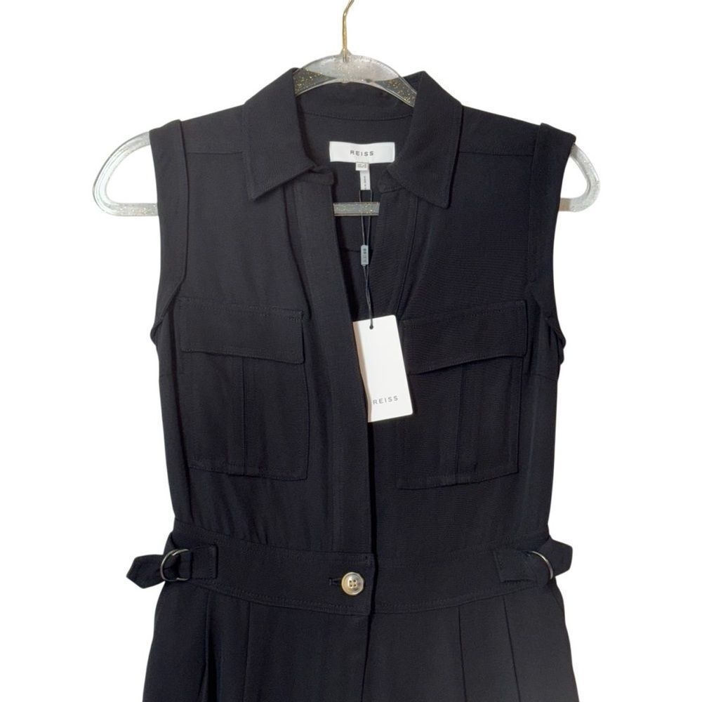 Reiss Abella Utility Sleeveless Jumpsuit In Navy - Picture 10 of 12
